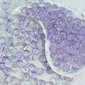 Dettaglio macro di perle di vetro sfaccettate viola chiaro da 10mm per gioielli fai-da-te - 10mm / Viola (B109)