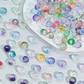 Perle di cristallo sfaccettate con sfumature di colore miste per gioielli fai da te - Stile Luccicante 8mm / Colori Misti Casuali (17#)