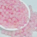 Pink translucent beads with gold glitter for DIY bracelets and jewelry making - Pink Gold (A19)