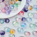 Perline di vetro sfaccettate da 8mm con sfumatura per bracciali DIY colori misti - Stile Luccicante 10mm / Colori Misti Casuali (37#)