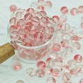 Rosa und transparente Glasperlen mit Farbverlauf für handgefertigte DIY-Halsketten - Wassermelonenroter Stil (A51) / 10mm (Groß)