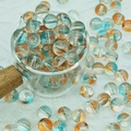 6-10mm transluzente blau-orange Farbverlauf-Glasperlen für DIY-Schmuckherstellung - Morgengrauen Stil (A53) / 10mm (Groß)