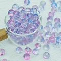 Perles gelée translucides dégradé violet et bleu 6/8/10mm pour création de bijoux - Style Bleu-Violet (A56) / 10mm (Grand)