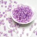 Macro shot of 10mm purple and pink crackle glass beads for DIY jewelry making - Transparent Purple Style(H128)