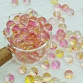 Perles rondes en verre dégradé rose et jaune pour la création de bijoux DIY - Style Jaune-Rose (A62) / 10mm (Grand)