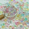 Perles en verre dégradé coloré 8mm transparentes pour la création de bijoux DIY - Style Couleurs Mixtes (A67) / 10mm (Grand)