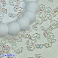 Iridescent transparent butterfly beads in size 15x10mm for DIY jewelry and crafts - 15x10mm / Iridescent White