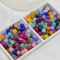 Vibrant 8mm multi-colored smooth round beads for DIY handmade jewelry bracelets - Imitation Chalcedony Round Bead (E24#) / 8mm / Multicolor