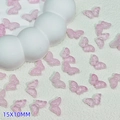 Light pink translucent butterfly charm beads 15x10mm for DIY jewelry and hair accessories - 15x10mm / Light Pink