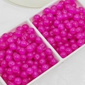 Deep pink 8mm translucent faux jade round beads for DIY jewelry making and bracelets - Imitation Chalcedony Round Bead (E4#) / 8mm / Purplish Red