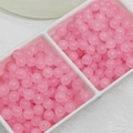 Polished 8mm translucent pink round beads for DIY jewelry and bracelet making - Imitation Chalcedony Round Bead (E5#) / 8mm / Light Pink