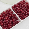 8mm dark red translucent round beads for DIY jewelry bracelets in white sorting tray - Imitation Chalcedony Round Bead (E7#) / 8mm / Garnet Red