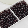 8mm dark red polished glass beads in white tray for DIY jewelry making and bracelets - Imitation Chalcedony Round Bead (E8#) / 8mm / Bead Red