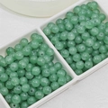 8mm light green round beads with semi-transparent finish for DIY jewelry making - Imitation Chalcedony Round Bead (E10#) / 8mm / Verdant