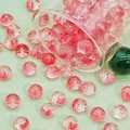 Pink faceted acrylic 10mm round beads for DIY jewelry making and Christmas crafts - Faceted Shiny Red (8mm-5#)