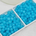 8mm sky blue translucent faux jade glass beads for DIY jewelry and bracelets - Imitation Chalcedony Round Bead (E14#) / 8mm / Sky Blue