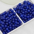 Deep blue 8mm faux jade round beads with smooth finish for DIY jewelry bracelets - Imitation Chalcedony Round Bead (E15#) / 8mm / Dark Blue