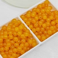 Polished 8mm translucent orange glass round beads for DIY bracelet jewelry making - Imitation Chalcedony Round Bead (E16#) / 8mm / Topaz