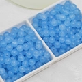 Sky blue translucent 8mm glass round beads for DIY jewelry making in a storage box - Imitation Chalcedony Round Bead (E18#) / 8mm / Light Blue