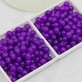 DIY purple 8mm round translucent glass beads for personalized bracelet and necklace jewelry - Imitation Chalcedony Round Bead (E20#) / 8mm / Dark Purple