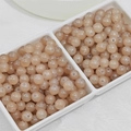 8mm translucent peach pink faux jade beads for DIY bracelet and jewelry making - Imitation Chalcedony Round Bead (E22#) / 8mm / Khaki