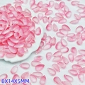 Cuentas de gota de agua rosa degradado para joyería DIY colgante de cristal 8x14mm - 8x14x5mm / Rosa Oscuro