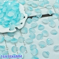 Light blue scallop shell charm beads for DIY jewelry making, size 16x18x6mm frosted texture - Scallop Style (L325) / 16x18x6mm / Light Blue