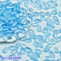 Sky blue 8x14mm teardrop glass beads for DIY jewelry making and craft projects - Light Blue