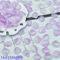 Gradient purple seashell-shaped acrylic beads for DIY jewelry making, 16x18x6mm size - Light Purple