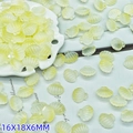 Creamy yellow scallop shell beads for DIY jewelry making, size 16x18x6mm - Yellow