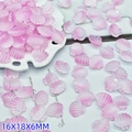 Pink gradient shell charm beads 16x18mm with scallop texture for DIY jewelry making - Light Pink