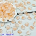 DIY shell shape charm in gradient orange-pink finish with 16x18x6mm size detail - Orange