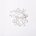 Set di anellini aperti in argento lucido per creazione di gioielli fai da te - 0.7x5mm / Anellini Aperti Argento Lucido