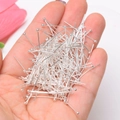 Silver ball head pins for DIY jewelry making held in hand for scale and detail - Ball Head Pin (P28#) / 10000 Pieces/Pack (20mm) / Silver