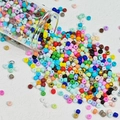 Gekleurde glazen kralen die uit een fles morsen voor DIY handgemaakte sieraden - Willekeurig Gemengde Kleuren