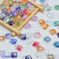 Colorful 10mm frosted glass flower beads for DIY traditional hair sticks and jewelry - 10mm / Mixed Colors (L340#)