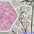 Mondförmige Glasperlen in Pink-Violett 10x14x5mm für DIY-Schmuck und Handwerk - Mond-Stil (L621#) / 10x14x5mm / Rosa
