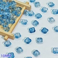 Blue 10mm flower-shaped lampwork beads for DIY jewelry and traditional hairpins - Ink Blue (L343#)