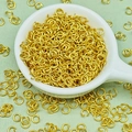 Golden sand finish open jump rings for DIY jewelry making and bracelet connectors - P32# Sand Gold Open Jump Ring / 0.7x5mm