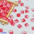 10mm dark red gradient flower beads for DIY hairpins and traditional accessories - Red (L344#)