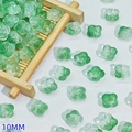 DIY translucent green 10mm glass flower beads for handmade hairpins and jewelry - Ice Green (L353#)