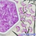 Purple crescent moon glass beads for DIY necklaces and bracelets in 10x14x5mm size - Moon Style (L622#) / 10x14x5mm / Purple