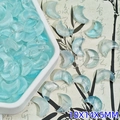 Light blue 10x14x5mm crescent moon glass beads for DIY necklaces and bracelets - Moon Style (L626#) / 10x14x5mm / Light Blue