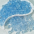 Lichtblauwe crackle glazen kralen met ijsbloem textuur voor DIY sieraden maken - Nr. 6 Gebroken jade in oceaanblauw / 8mm