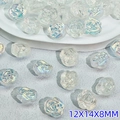Irisierende 12x14x8mm Rosenperlen für DIY Schmuckherstellung mit transparentem Glanz - Rosen-Stil (L581)