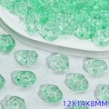 Hellgrüne Glasperlen in Rosenform 12x14x8mm für DIY-Schmuckherstellung und Handwerk - Rosen-Stil (L592)