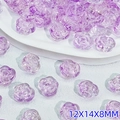 Durchscheinende lila Rosenperlen 12x14mm für DIY-Schmuckherstellung und Bastelarbeiten - Rosen-Stil (L591)