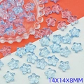 Light blue 14mm star-shaped glass bead with faceted surface for DIY jewelry making - 14x14x8mm / Light Blue (L686)