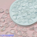 Irregular transparent light blue glass beads 12x16x8mm for DIY jewelry making - L661# Transparent
