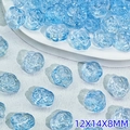 Hellblaue lichtdurchlässige Rosenperle 12x14x8mm für DIY handgefertigten Schmuck - Rosen-Stil (L594)